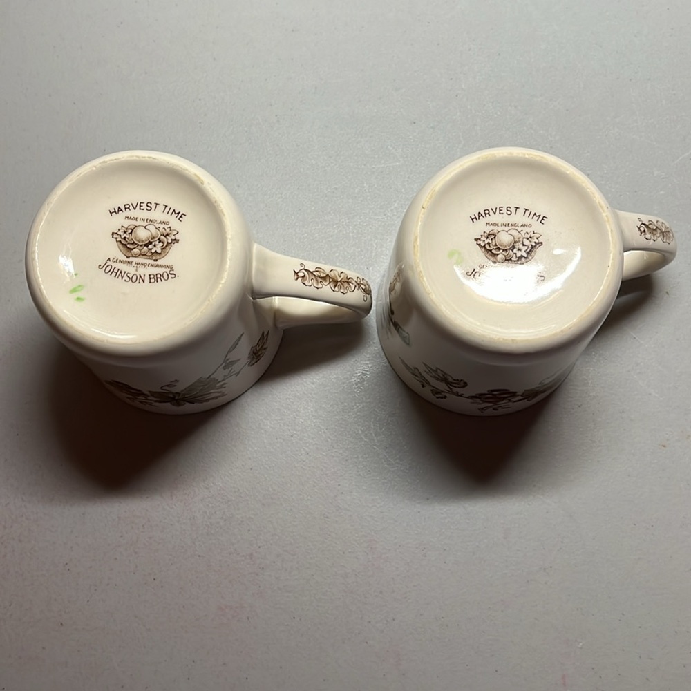 Harvest time ironstone mugs from England set of two - Picture 4 of 7